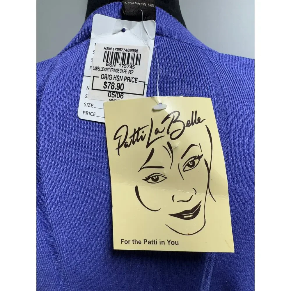 Patti LaBelle Women’s Silk Blend Spring Easter Knit Cape Lavender New One Size